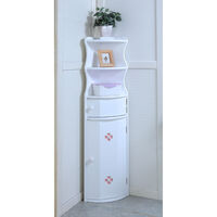タック クローバー柄のトイレラック コーナータイプ ホワイト TAN-120(WH) 1台（直送品）