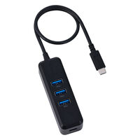 USBハブ タイプC接続 USB-A×3ポート 充電用USB-C×1ポート 出力95W U3HC-T040PBK エレコム 1個（直送品）