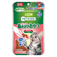 ペットキッス ネコちゃんの歯みがきおやつ プチ まぐろ味 国産 14g 3袋 ライオンペット 猫用 おやつ