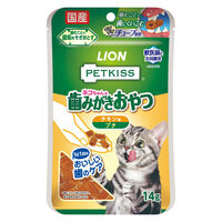 ペットキッス ネコちゃんの歯みがきおやつ プチ チキン味 国産 14g 3袋 ライオンペット 猫用 おやつ