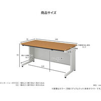 プラス PLUS SH2デスク 平机 幅140cm 奥行70cm 白(WS)/白 609552 1台（直送品）