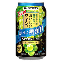缶ワイン サントリー 酸化防止剤無添加のおいしいワイン。スパークリング糖類ゼロ 350ml 24本