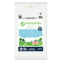 ゴミ袋 moichido（モイチド） 白半透明 厚口 70L 10枚 厚さ：0.040mm 1セット（1冊×15） 日本サニパック