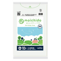 ゴミ袋 moichido（モイチド） 白半透明 薄口 45L 10枚 厚さ：0.019mm 1セット（1冊×40） 日本サニパック