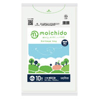 ゴミ袋 moichido（モイチド） 白半透明 厚口 45L 10枚 厚さ：0.030mm 1セット（1冊×60） 日本サニパック