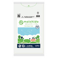 ゴミ袋 moichido（モイチド） 白半透明 薄口 70L 10枚 厚さ：0.025mm 1セット（1冊×40） 日本サニパック