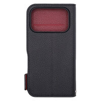 トリニティ iPhone 18 Pro Max/17 Max フリップケース 黒×赤 TR-IP26L3-FN-SHBKRD 1個（直送品）