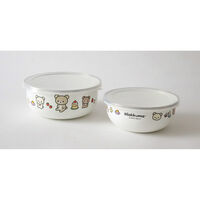 タマハシ 保存容器 リラックマ ホーロー ボウル 2個セット 12cm&14cm 554745 1個（直送品）