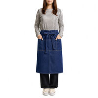 丸和貿易 エプロン オーディナリー デニムギャルソンエプロン ネイビー 554789 1個（直送品）