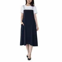 丸和貿易 エプロン オーディナリー バッククロスギャザーエプロン チャコール 554794 1個（直送品）