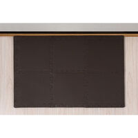 ユノックス ジョイントマット 厚さ約2.0cm 約30cm 6枚set フチ付き ブラウン 557188 1個（直送品）