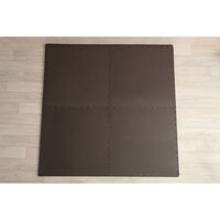 ユノックス ジョイントマット 厚さ約2.0cm 約60cm 4枚set フチ付き ブラウン 557198 1個（直送品）