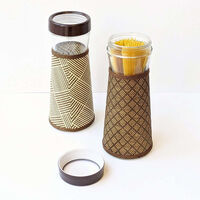 TOSSDICE MESH COVERED KITCHEN CONTAINERS -CANISTER TALL ブラウン 558638 1個（直送品）