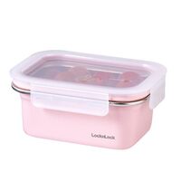 LIV PLUS ロック＆ロック 保存容器 500ml ピンク 電子レンジ可 LST512PIK 1個