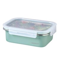 LIV PLUS ロック＆ロック 保存容器 1.2L グリーン 電子レンジ可 LST515GRN 1個