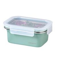 LIV PLUS ロック＆ロック 保存容器 500ml グリーン 電子レンジ可 LST512GRN 1個