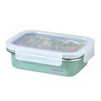 LIV PLUS ロック＆ロック 保存容器 600ml グリーン 電子レンジ可 LST513GRN 1個
