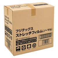 フジテックス ストレッチフィルム(ノーマルタイプ)15μ×500mm×400M 3インチ 5415033503 1ケース(8本入)（直送品）