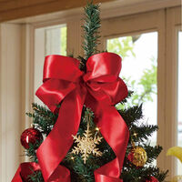 ストア・エキスプレス スクエアベース スリムクリスマスツリーセット レッド 高さ180×幅76cm 8736-1856 1セット（直送品）