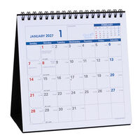 2027年度１月始まりカレンダー クオバディス コンパクトプランナー　カレンダー 卓上タイプ ホワイトペーパー 1冊（直送品）