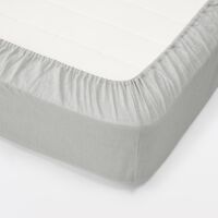 無印良品 綿フランネルボックスシーツ Ｄ １４０×２００×１８‐２８ｃｍ用 グレー  良品計画