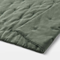無印良品 コットンベルベット多用布 １８０×２１０ｃｍ ダークグリーン  良品計画