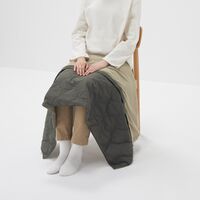 無印良品 収納ポケット付き３ＷＡＹブランケット ８０×１３０ｃｍ グリーン  良品計画
