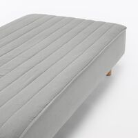 無印良品 両面使い　ベロア　敷パッド　ボックスシーツ型 Ｄ １４０×２００ｃｍ×１８‐２８ｃｍ用　グレー  良品計画