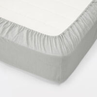 無印良品 綿フランネルボックスシーツ Ｓ １００×２００×１８‐２８ｃｍ用 グレー  良品計画