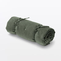 無印良品 コットンベルベット　シートクッションロングタイプ ５０×１５０ｃｍ ダークグリーン  良品計画