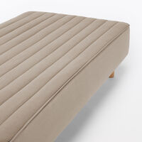 無印良品 両面使い　ベロア　敷パッド　ボックスシーツ型 Ｓ １００×２００ｃｍ×１８‐２８ｃｍ用　ライトブラウン  良品計画