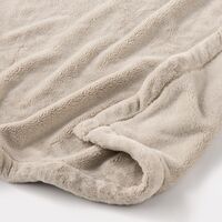 無印良品 再生ポリエステル　あたたかファイバー厚手毛布 Ｓ １４０×２００ｃｍ ライトベージュ  良品計画