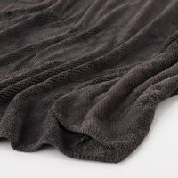 無印良品 再生ポリエステル　あたたかファイバー薄手毛布 Ｓ １４０×２００ｃｍ ダークグレー  良品計画