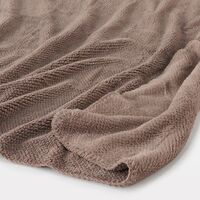 無印良品 再生ポリエステル　あたたかファイバー薄手毛布 Ｄ １８０×２００ｃｍ ダークベージュ  良品計画