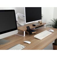 SOFC ライズ デスクシェルフ W86.5 天板ナチュラル/脚ホワイト 483928 1個（直送品）
