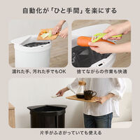 【軒先渡し】萩原 センサー付きゴミ箱 ブラック １台（直送品）