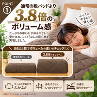 両面 リバーシブル 防ダニ 敷パット シングル ブラウン 家庭用 日用品 便利 ボリューム 快眠 睡眠 春 夏 秋 冬（直送品）