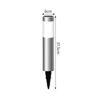 セーフラン安全用品 ソーラー式ガーデンライト シルバー 直径φ6 x H40 cm C0212-SV 1本（直送品）