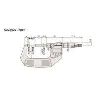 ミツトヨ マイクロメータ OMV-50MX 406-251-30 1PC（直送品）