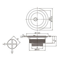 スギコ産業 業務用共栓50Aゴム巻フタ付TOー170BーG 3107914 1個（直送品）