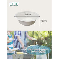 トーシン 使い捨て ペーパーボウル エコ バガス 業務用 ボウル 13cm 10枚 4975457471412 1個（直送品）