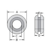 エスコ 6mm 膜付グロメット(100個) EA948HH-206 1セット(1000個:100個×10袋)（直送品）