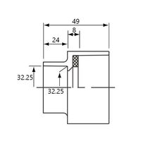 エスコ #30 接続アダプター(VPーACドレンパイプ/透明) EA471GK-130 1セット(10個)（直送品）
