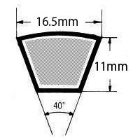 エスコ 2m 穴あきVベルト(B形) EA967VB-2 1本（直送品）