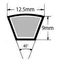 エスコ 10m 穴あきVベルト(A形) EA967VA-10 1本（直送品）