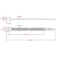 エスコ 380x7.6mm 結束バンド(金属成分入/100本) EA475AV-38A 1袋(100本)（直送品）