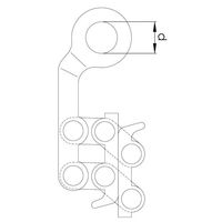 エスコ 4.0ー12.0mm/1700kg ワイヤークランプ EA988DJ-13 1個（直送品）