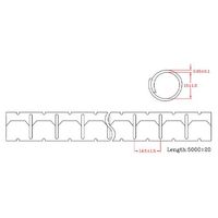エスコ 15mmx5m スリットチューブ(黒) EA944BX-122 1セット(10本)（直送品）