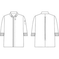 住商モンブラン 調理コート 7分袖 白/ブラウンチェック 2-687 3L 1枚（直送品）