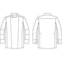 住商モンブラン コックコート 長袖 黒 6-1120 LL 1枚
